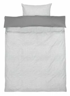 Påslakanset SELMA Satin 150x210 Grå/vit