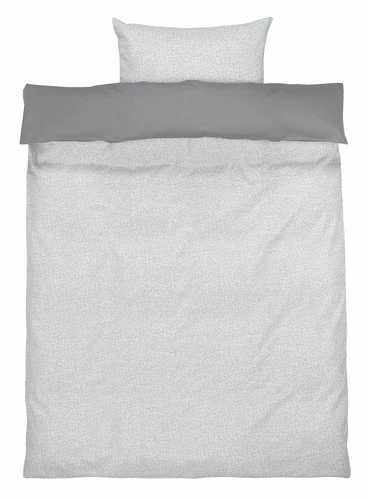 Påslakanset SELMA Satin 150x210 Grå/vit