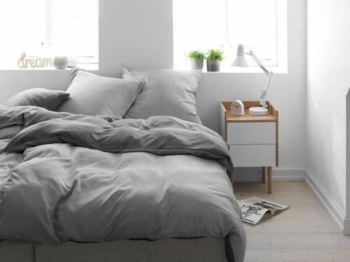 Basic Påslakanset CATERINA Mikro 150x210 Grå - Bild 2