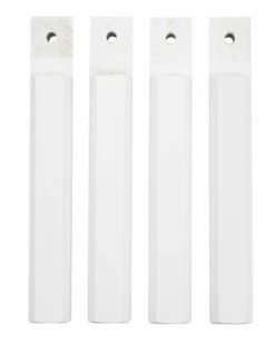 Sängben B4,3xL3,5xH23cm Vit 4 St/set