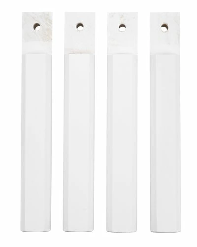 Sängben B4,3xL3,5xH23cm Vit 4 St/set