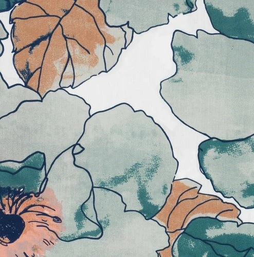 Påslakanset STINE Satin 150x210 Grön/blå - Bild 3