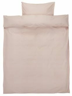 Påslakanset SANNE Tvättad Bomull 150x210 Rosa
