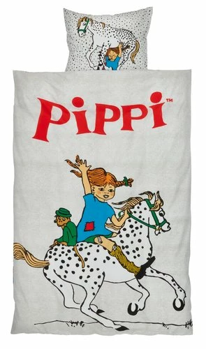 Påslakanset PIPPI 150x210 Grå