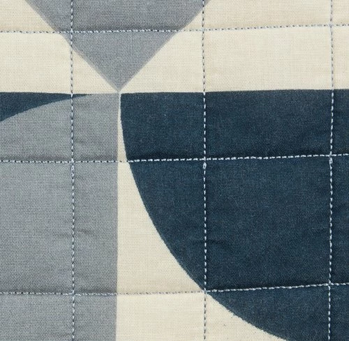 Prydnadskudde PLATAN 45x45 Blå/vit - Bild 3