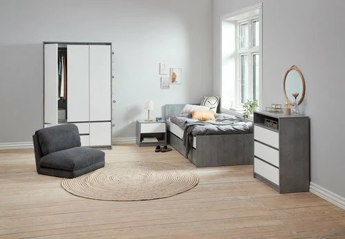 Sängbord BILLUND Vit/betong - Bild 4