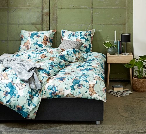 Påslakanset STINE Satin 150x210 Grön/blå - Bild 2