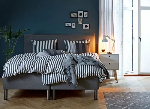 Sängbord OPLEV 2 Lådor Vit/furu - Bild 2